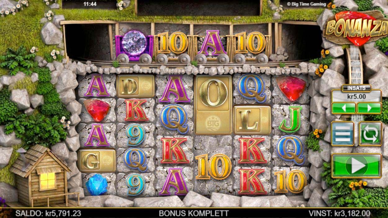 Screenshot of the Bonanza Megapays slot by Big Time Gaming