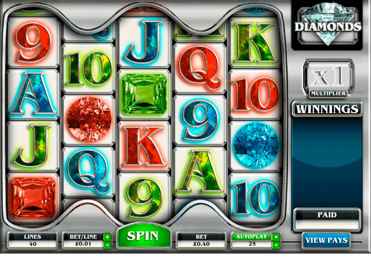Screenshot of the Diamonds slot by Big Time Gaming