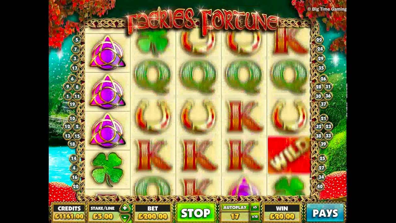 Screenshot of the Faeries Fortune slot by Big Time Gaming