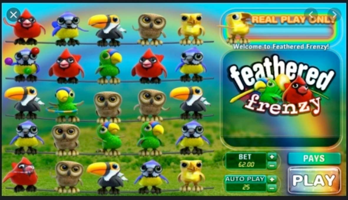 Screenshot of the Feathered Frenzy slot by Big Time Gaming