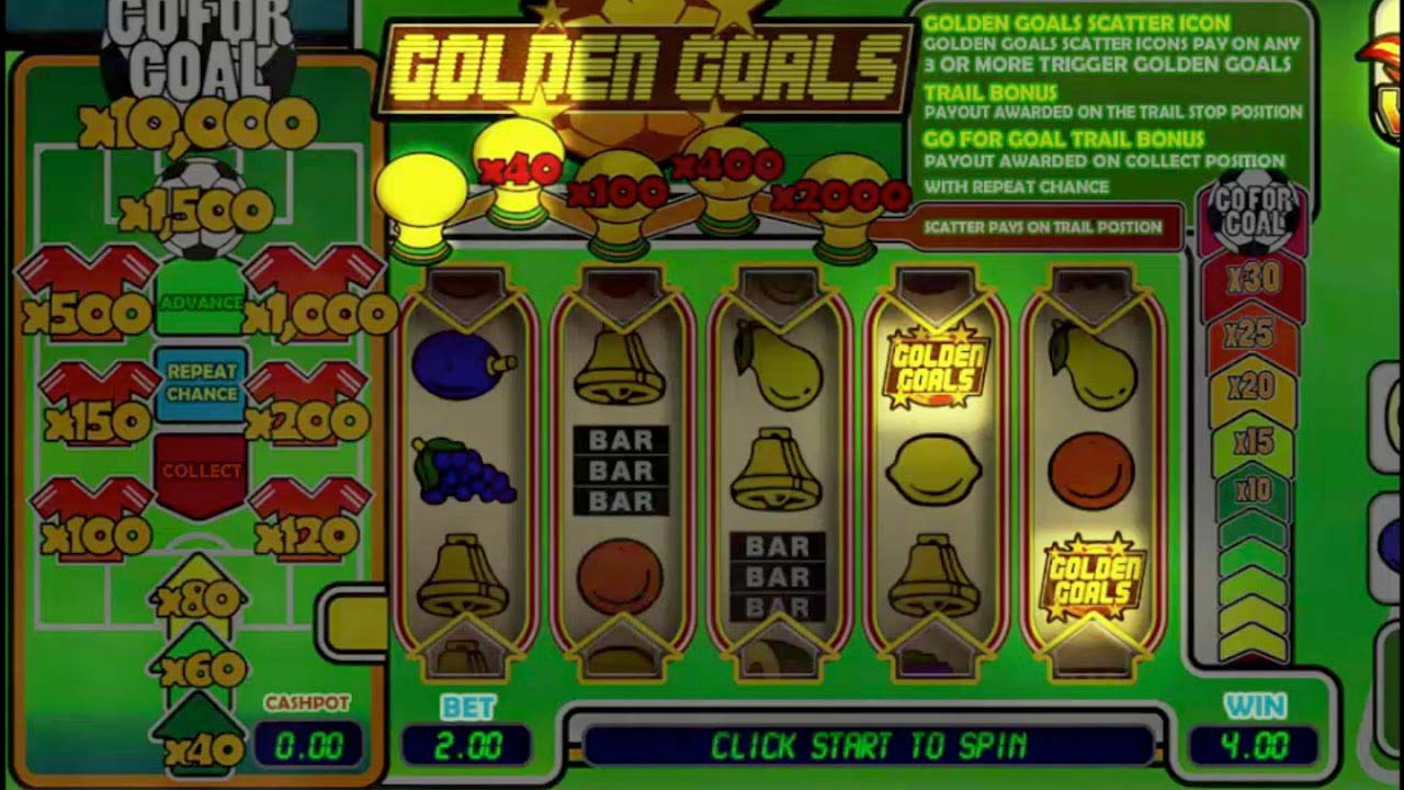 Screenshot of the Golden Goals slot by Big Time Gaming