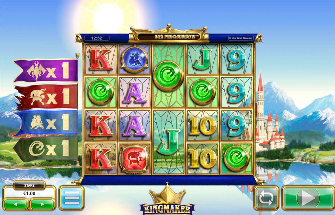 Screenshot of the Kingmaker slot by Big Time Gaming