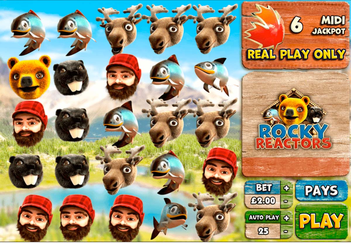 Screenshot of the Rocky Reactors slot by Big Time Gaming