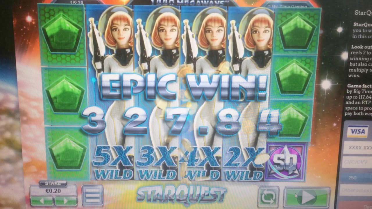Screenshot of the Starquest slot by Big Time Gaming