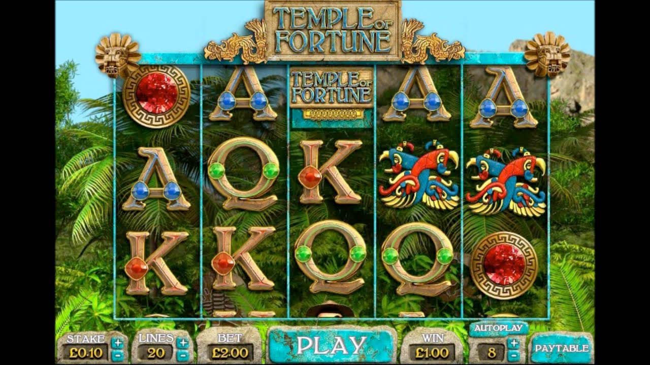 Screenshot of the Temple of Fortune slot by Big Time Gaming