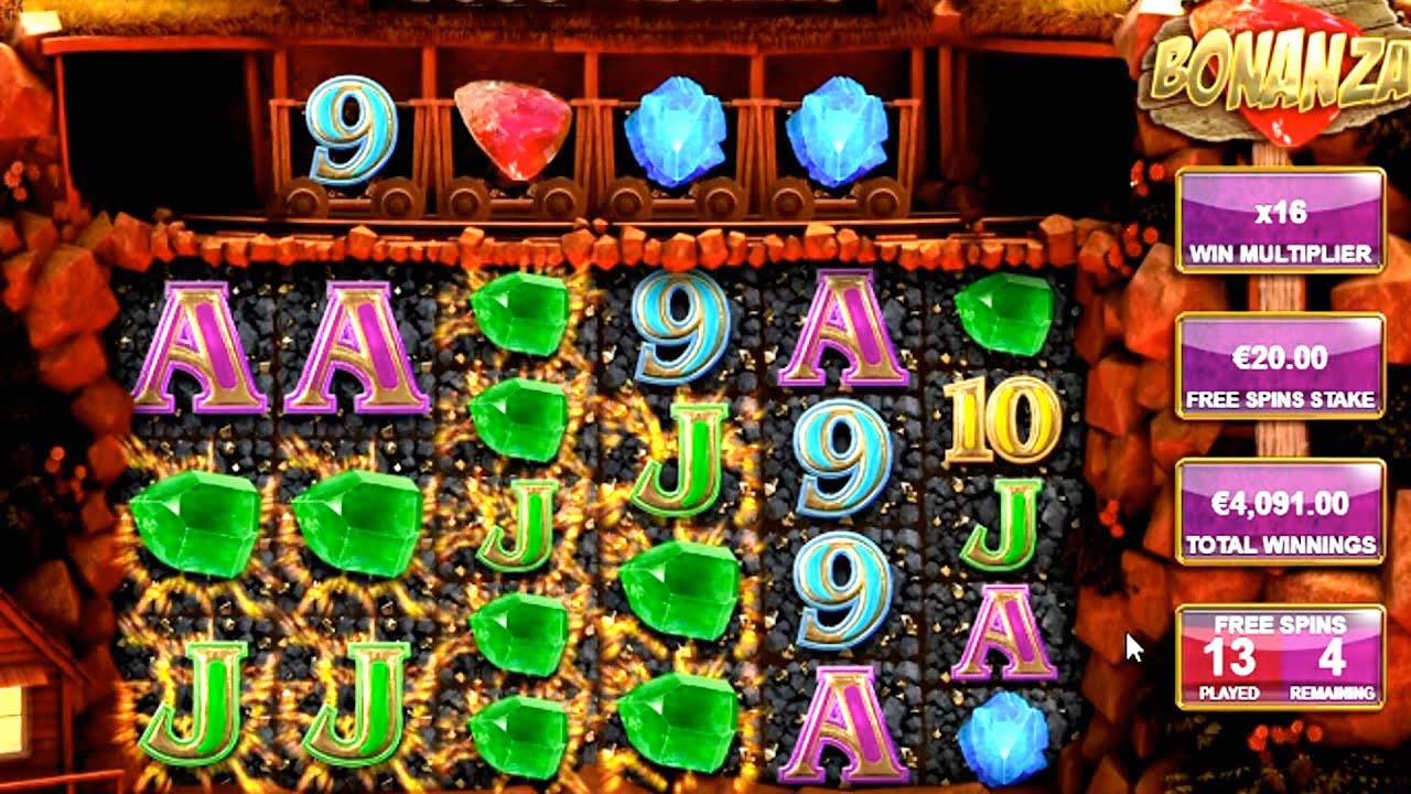 Screenshot of the Tumbling Treasures slot by Big Time Gaming