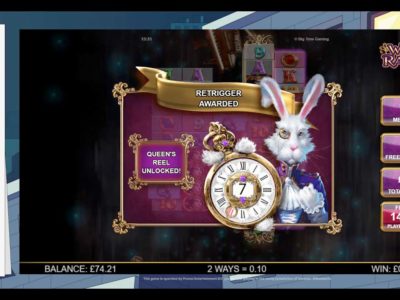 Screenshot of the White Rabbit slot by Big Time Gaming