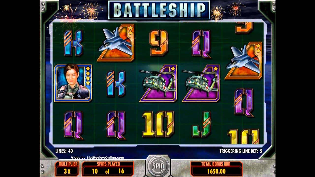 Screenshot of the Battleship slot by IGT