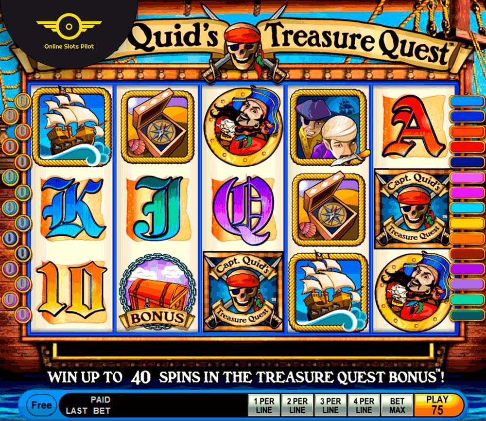 Screenshot of the Captain Quids Treasure Quest slot by IGT