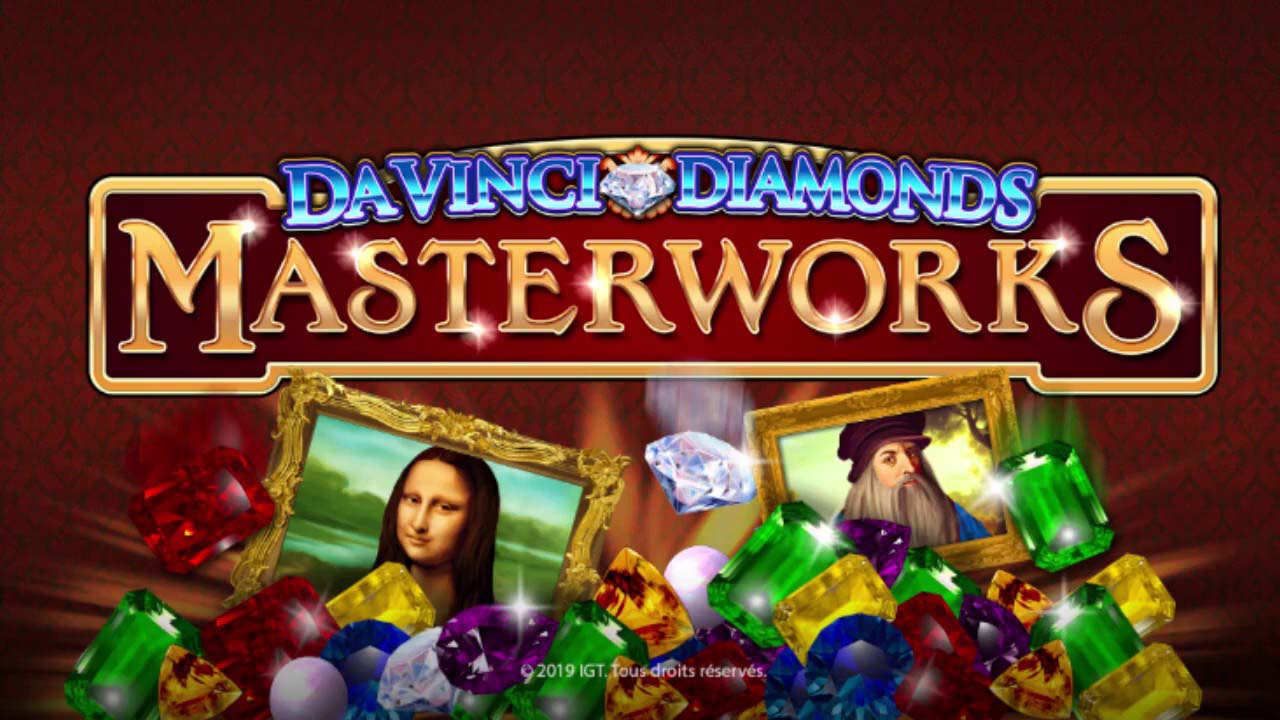 Screenshot of the Da Vinci Diamonds Masterworks slot by IGT