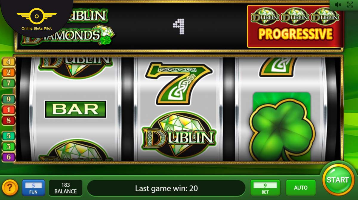 Screenshot of the Dublin Diamonds slot by IGT