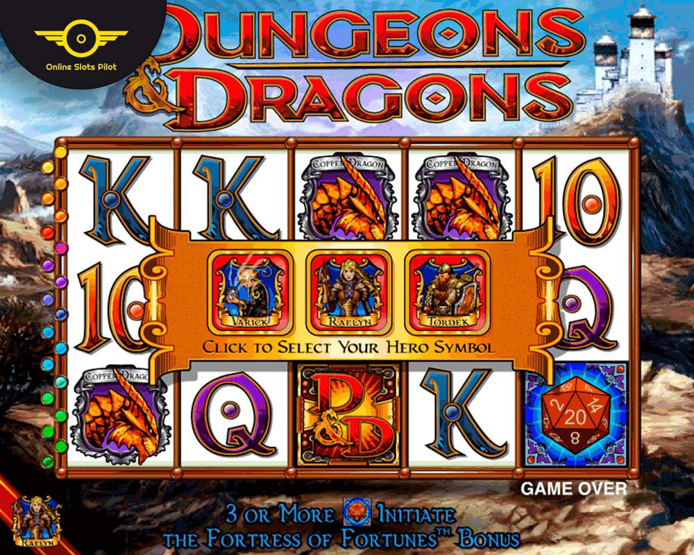 Screenshot of the Dungeons and Dragons slot by IGT