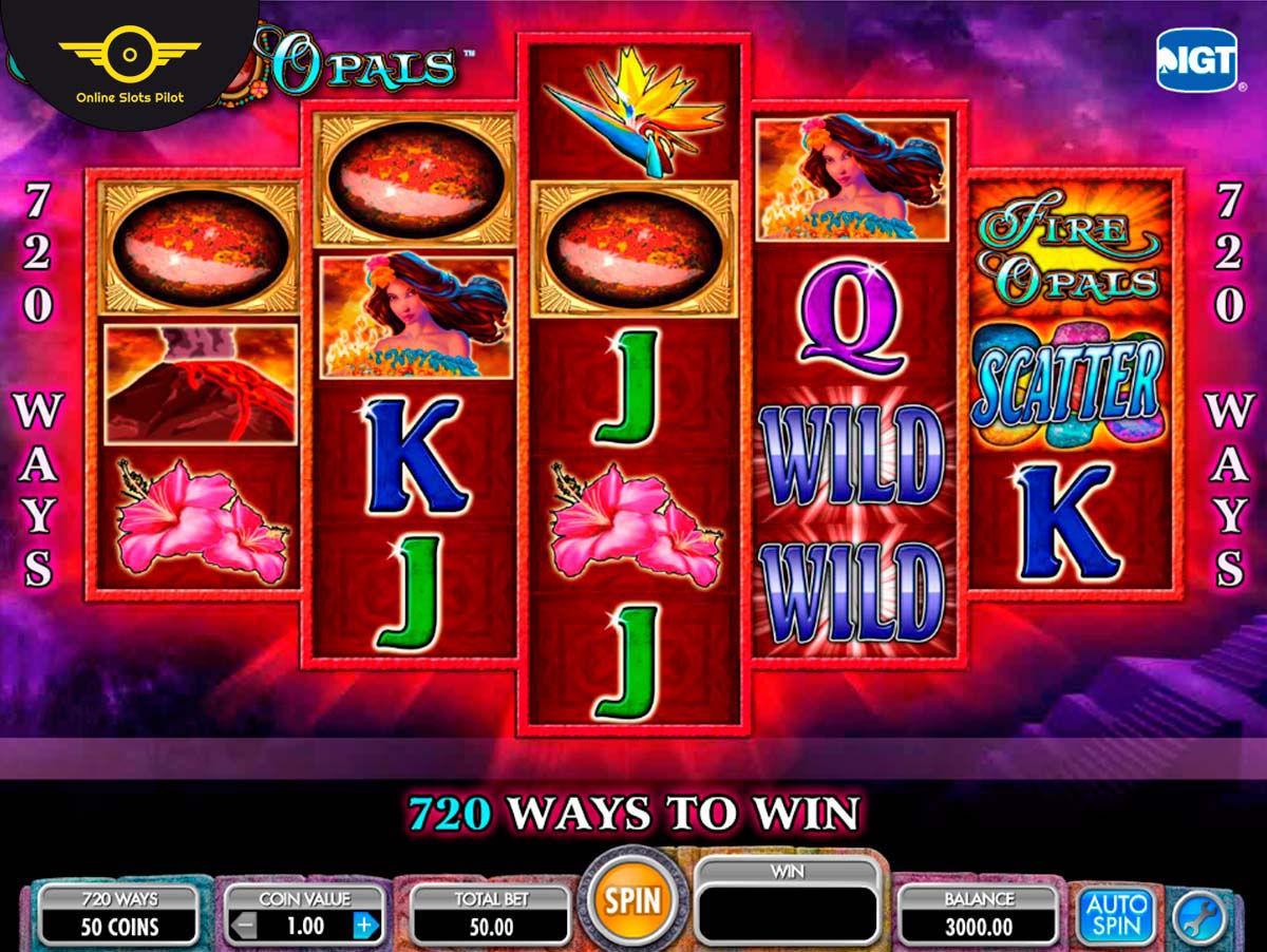 Screenshot of the Fire Opals slot by IGT