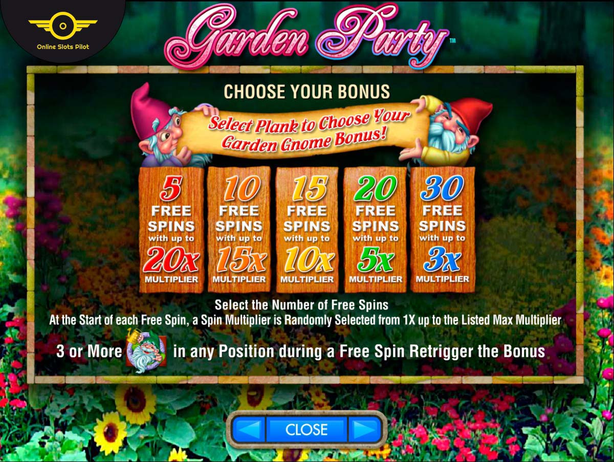 Screenshot of the Garden Party slot by IGT
