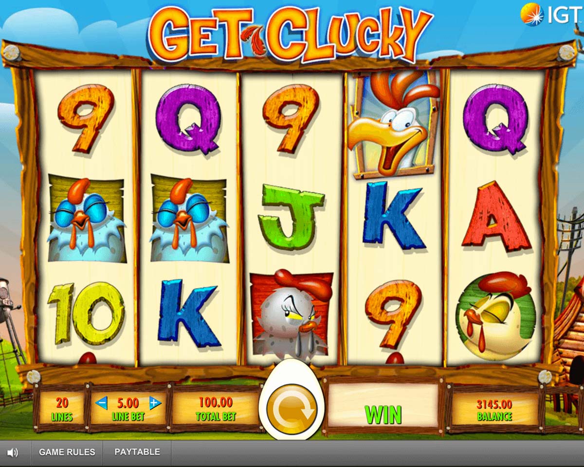 Screenshot of the Get Clucky slot by IGT