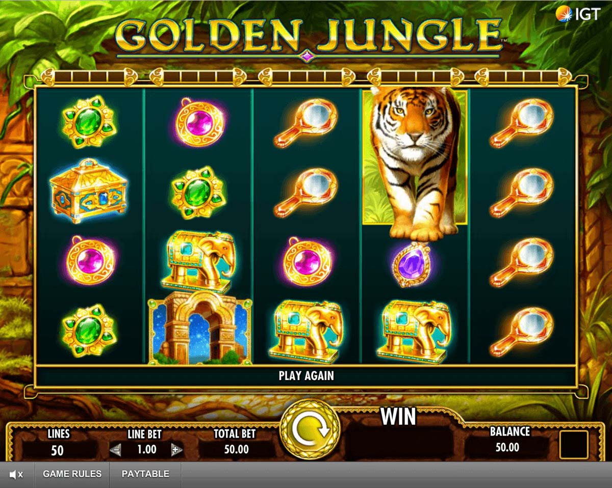 Screenshot of the Golden Jungle slot by IGT