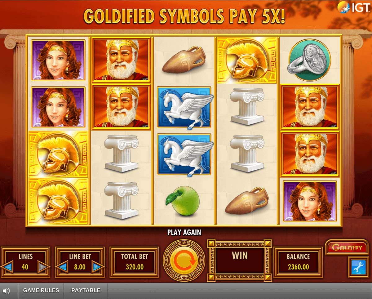 Screenshot of the Goldify slot by IGT