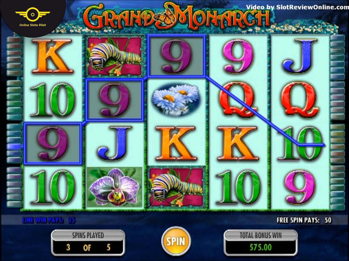 Screenshot of the Grand Monarch slot by IGT