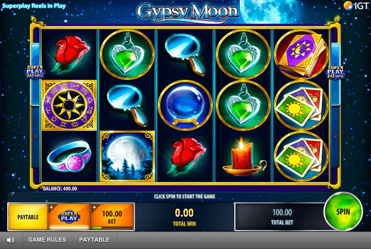 Screenshot of the Gypsy Moon slot by IGT