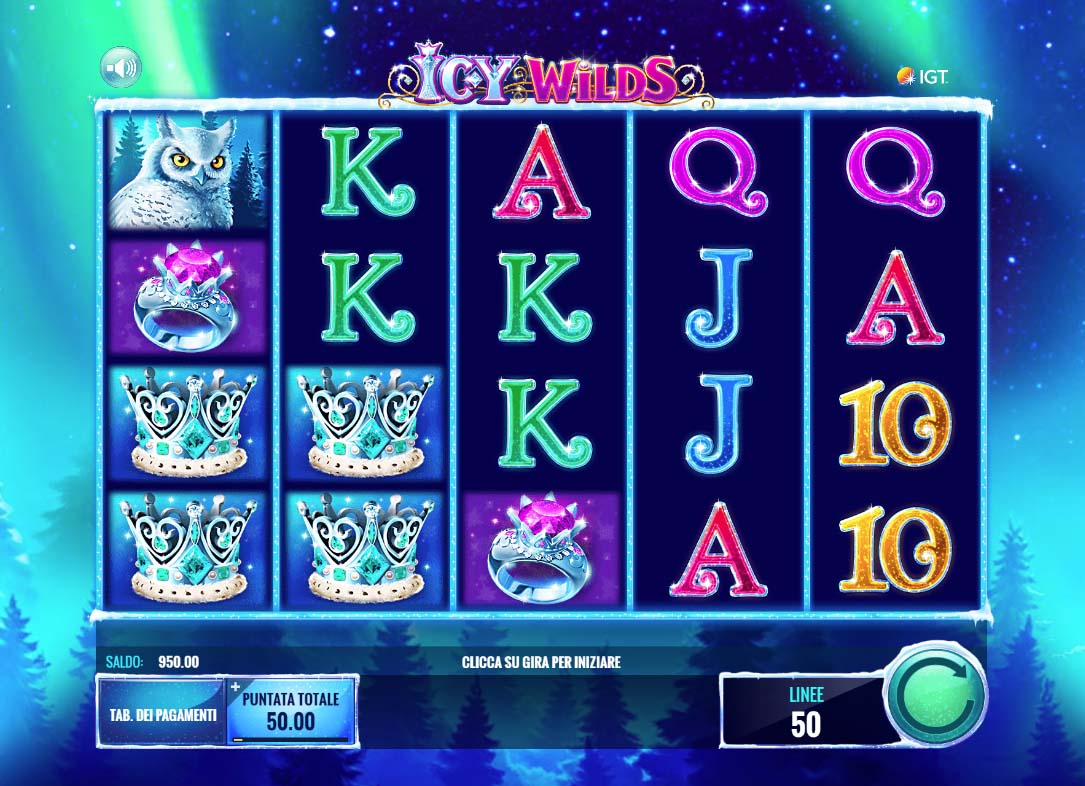 Screenshot of the Icy Wilds slot by IGT
