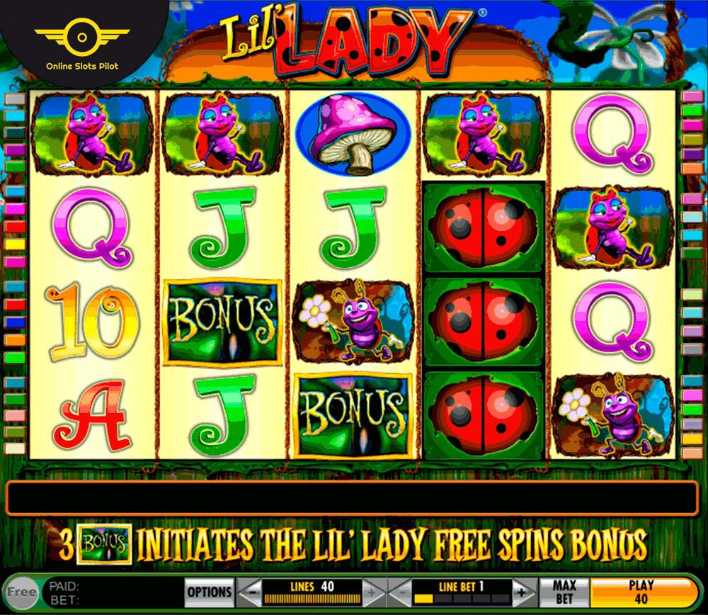 Screenshot of the Lil Lady slot by IGT