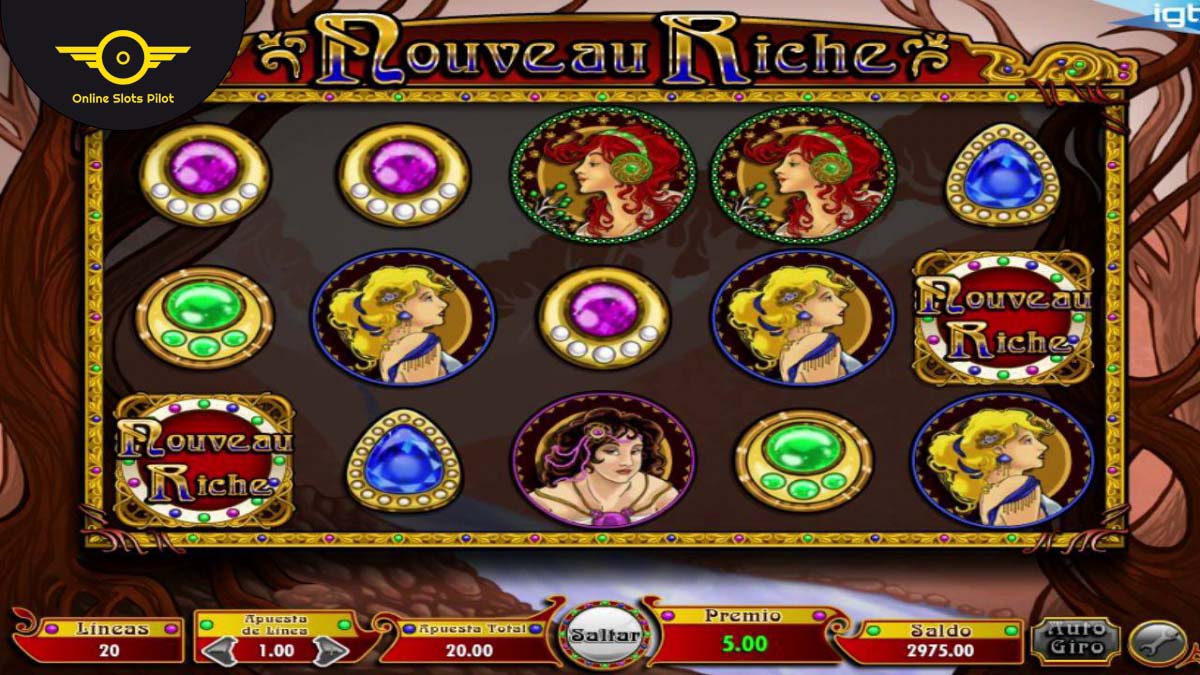 Screenshot of the Nouveau Riche slot by IGT