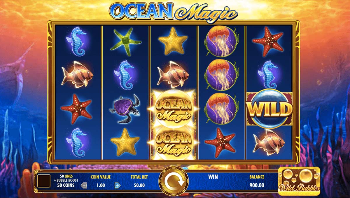 Screenshot of the Ocean Magic slot by IGT