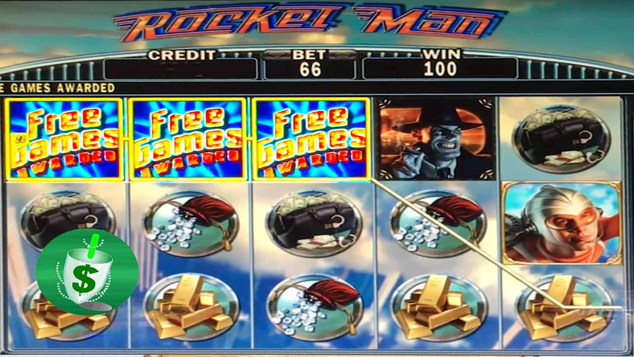 Screenshot of the Rocket Man slot by IGT