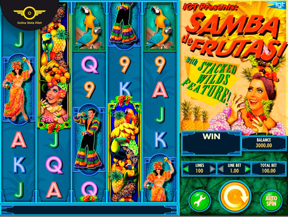 Screenshot of the Samba de Fruitas slot by IGT