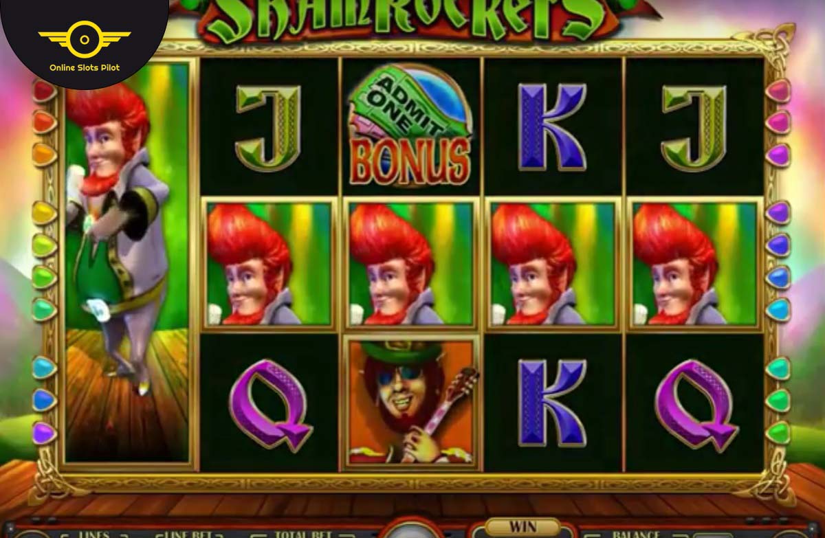 Screenshot of the Shamrock Eire to Rock slot by IGT
