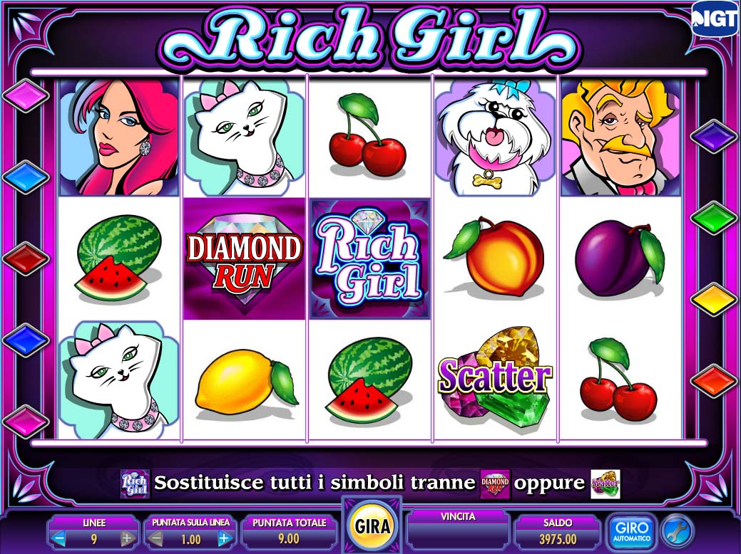 Screenshot of the Shes a Rich Girl slot by IGT