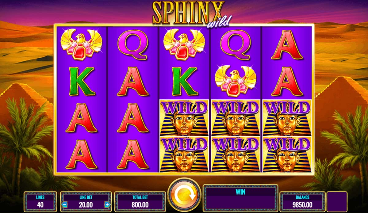 Screenshot of the Sphinx Wild slot by IGT