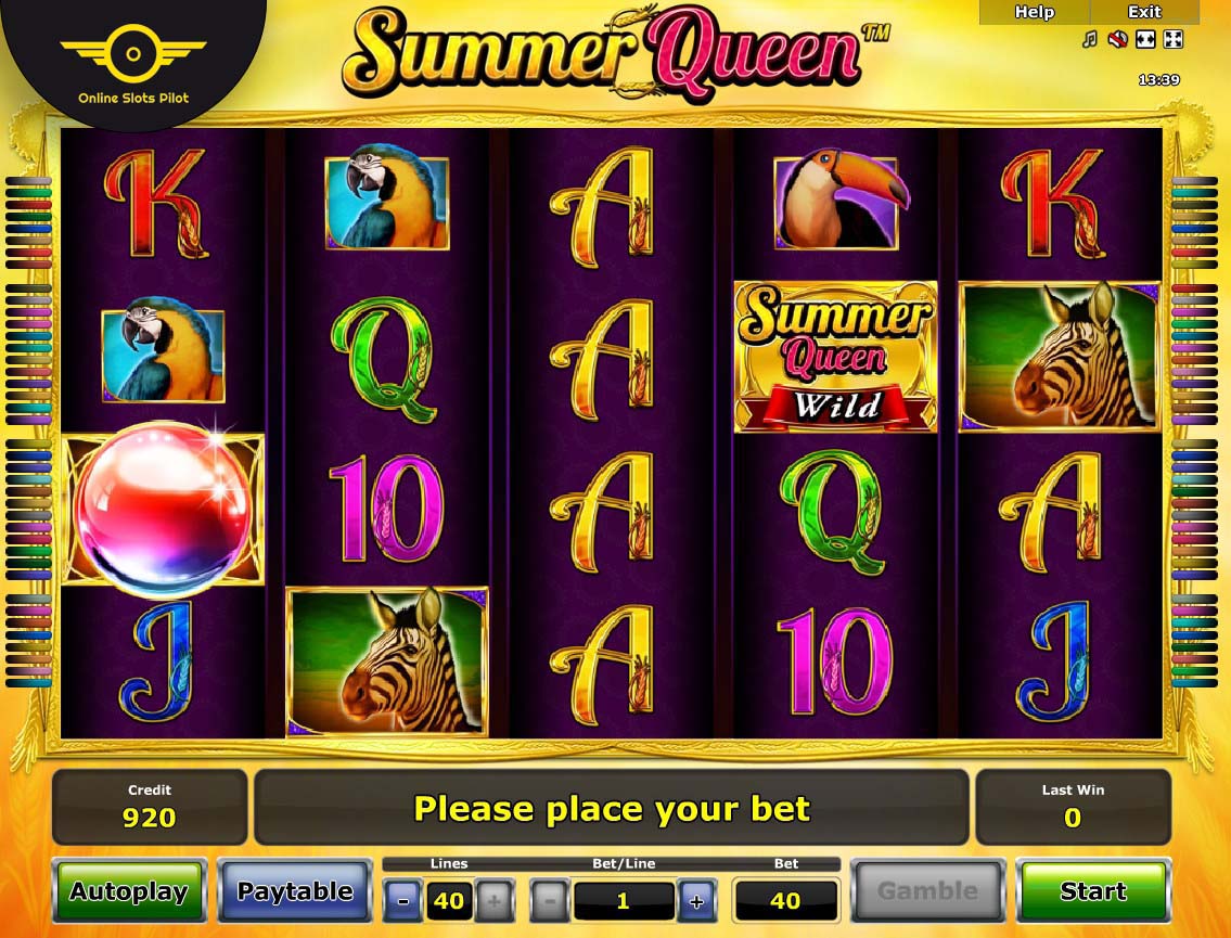 Screenshot of the Summer Queen slot by IGT