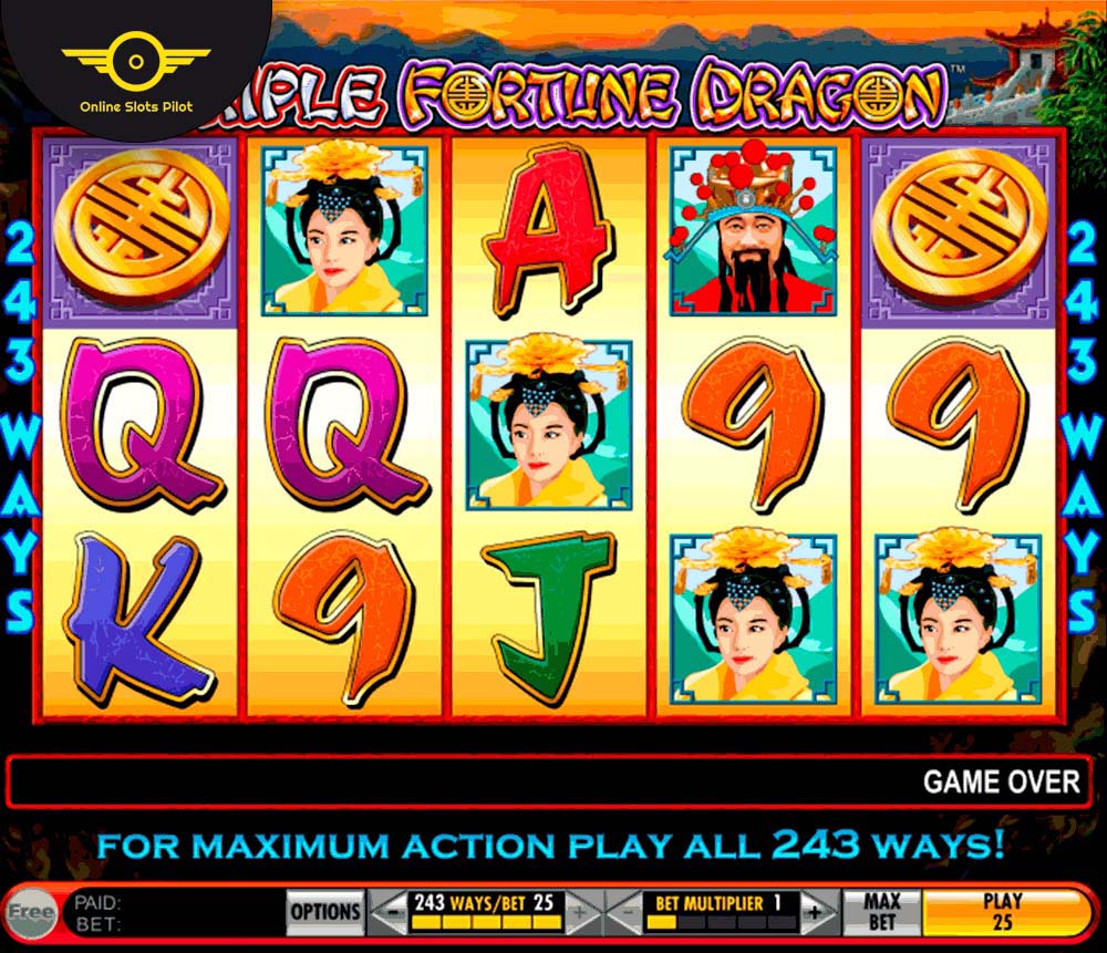 Screenshot of the Triple Fortune Dragon slot by IGT