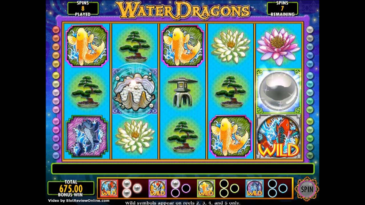 Screenshot of the Water Dragons slot by IGT