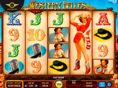 Screenshot of the Western Belles slot by IGT