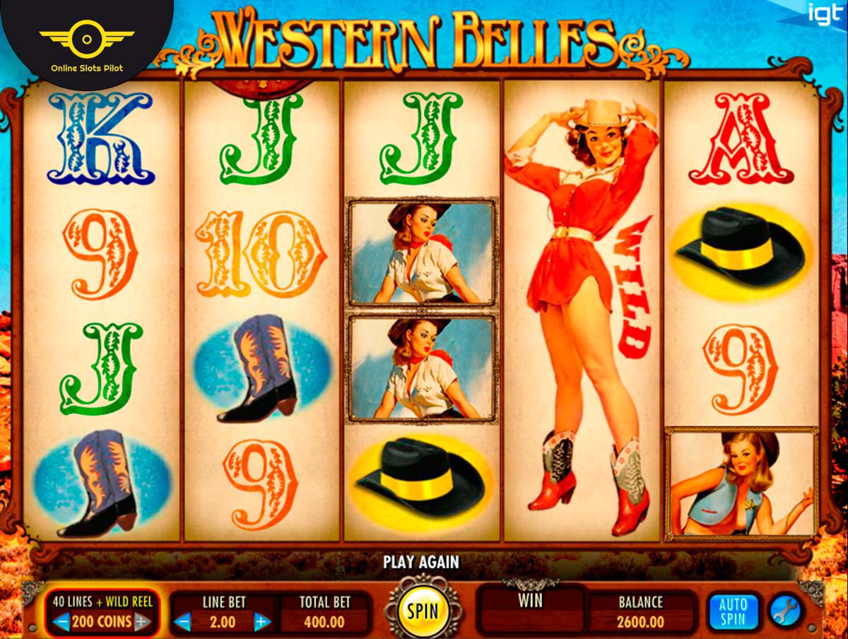 Screenshot of the Western Belles slot by IGT