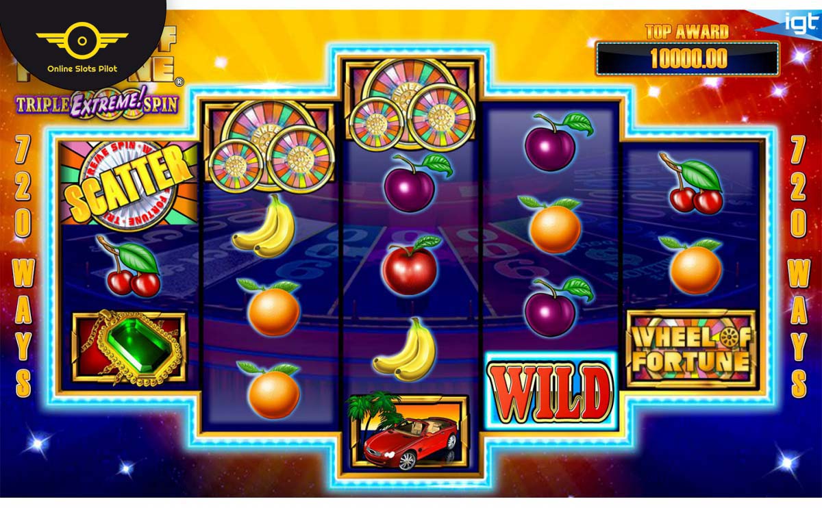 Screenshot of the Wheel of Fortune Triple Extreme Spin slot by IGT