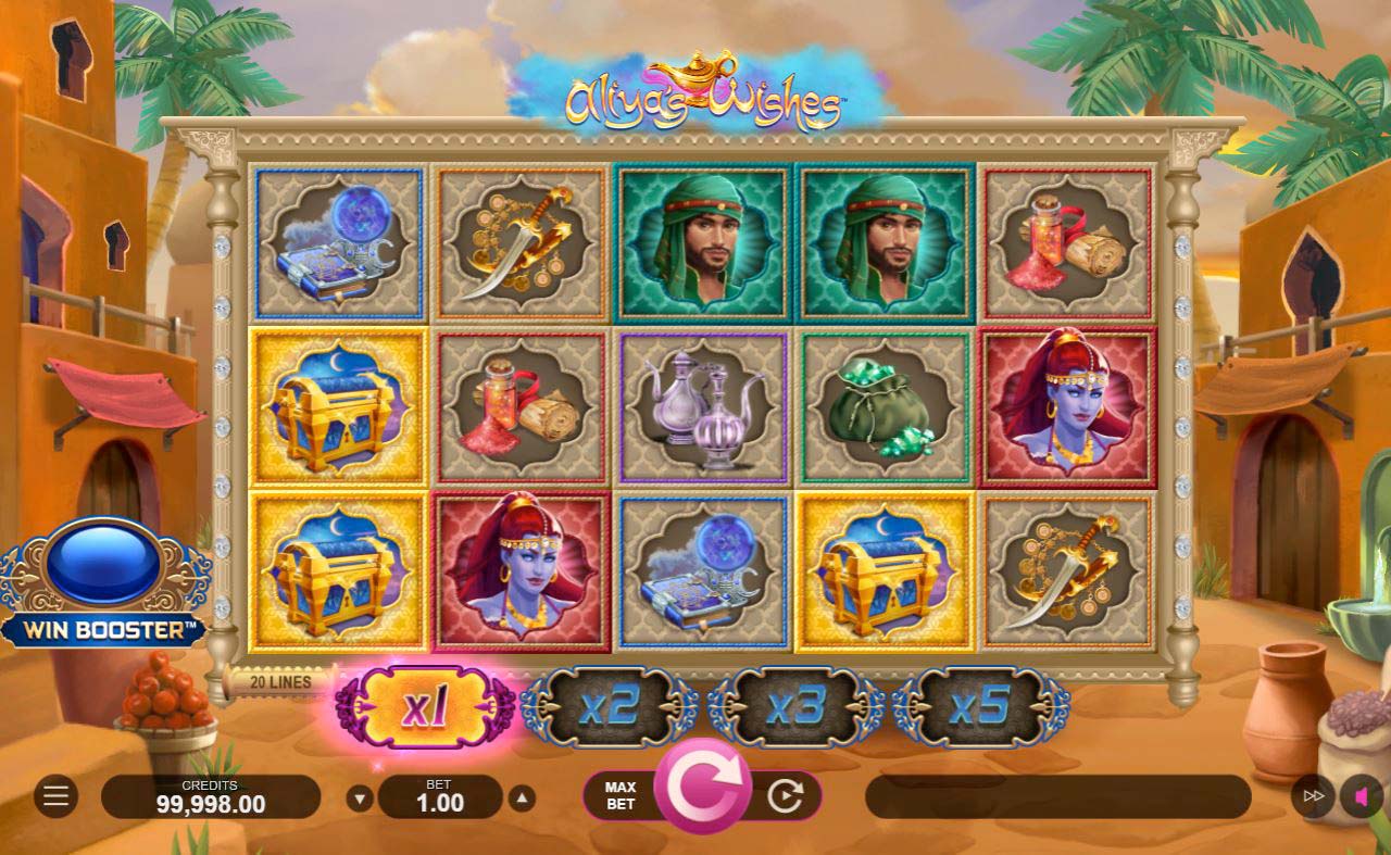 Screenshot of the Aliya's Wishes slot by Microgaming