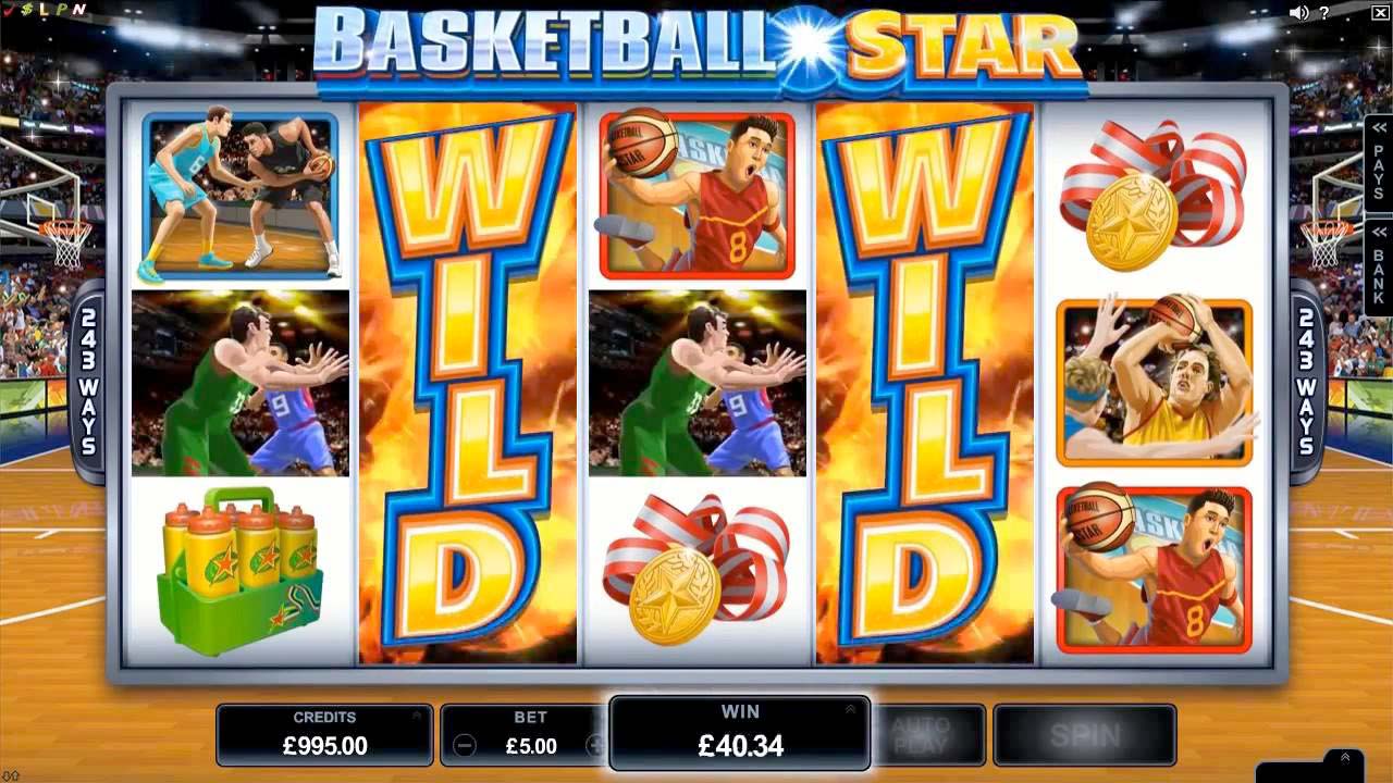 Screenshot of the Basketball Star slot by Microgaming