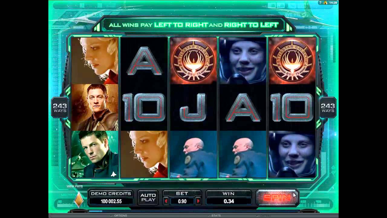 Screenshot of the Battlestar Galactica slot by Microgaming