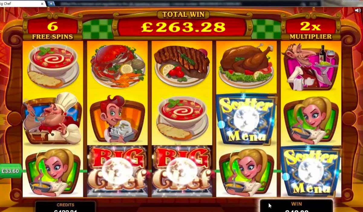 Screenshot of the Big Chef slot by Microgaming