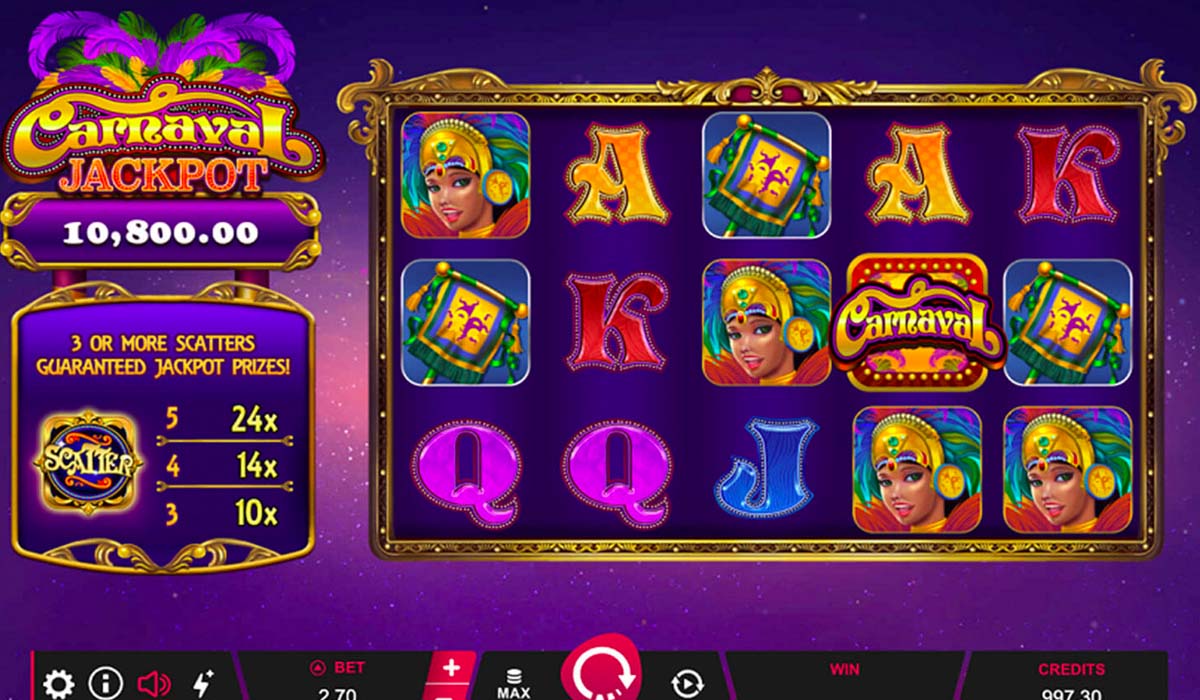 Screenshot of the Carnaval slot by Microgaming