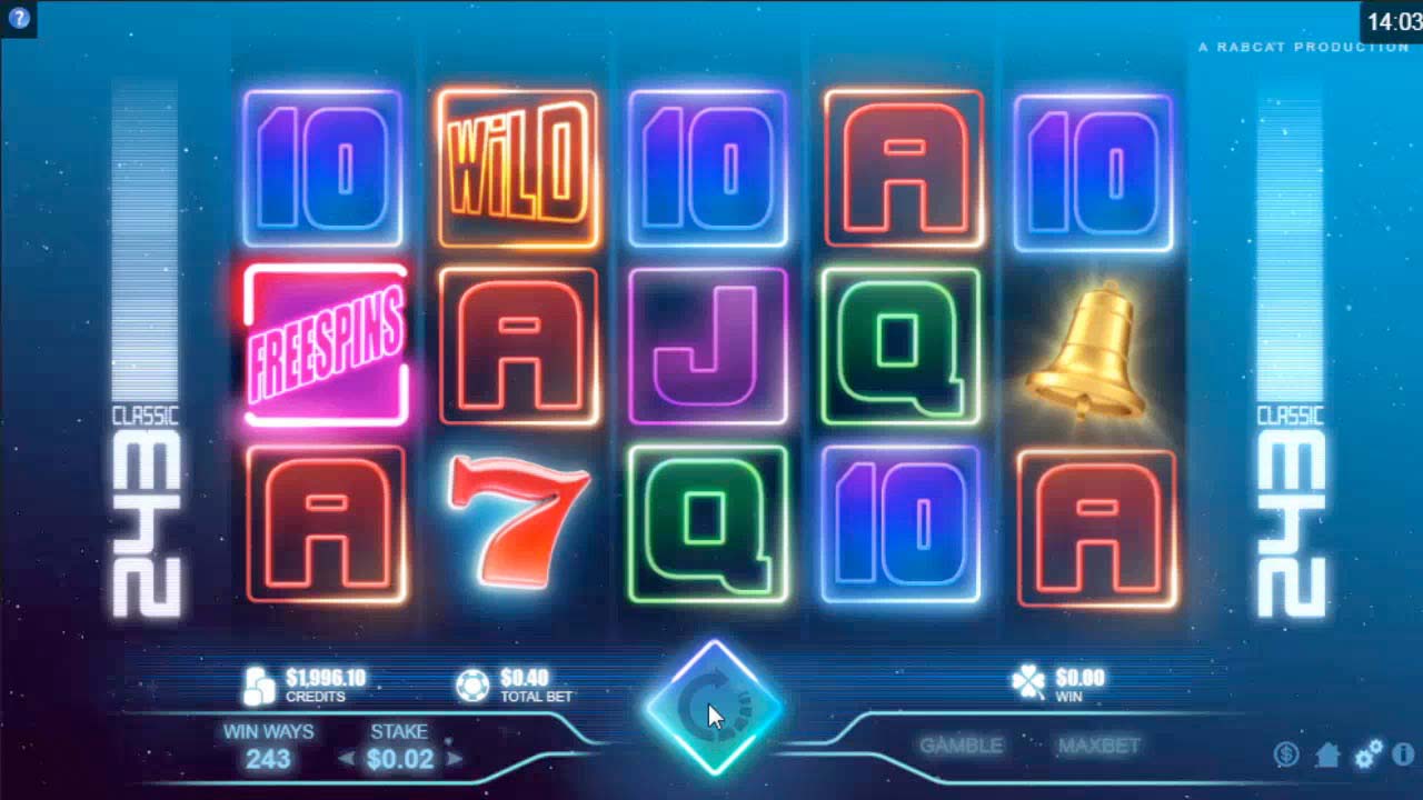 Screenshot of the Classic 243 slot by Microgaming