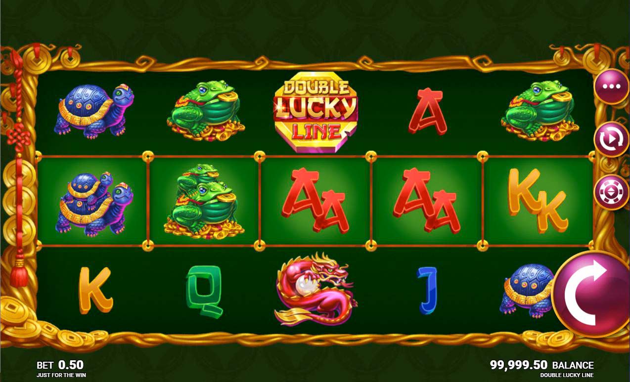 Screenshot of the Double Lucky Line slot by Microgaming