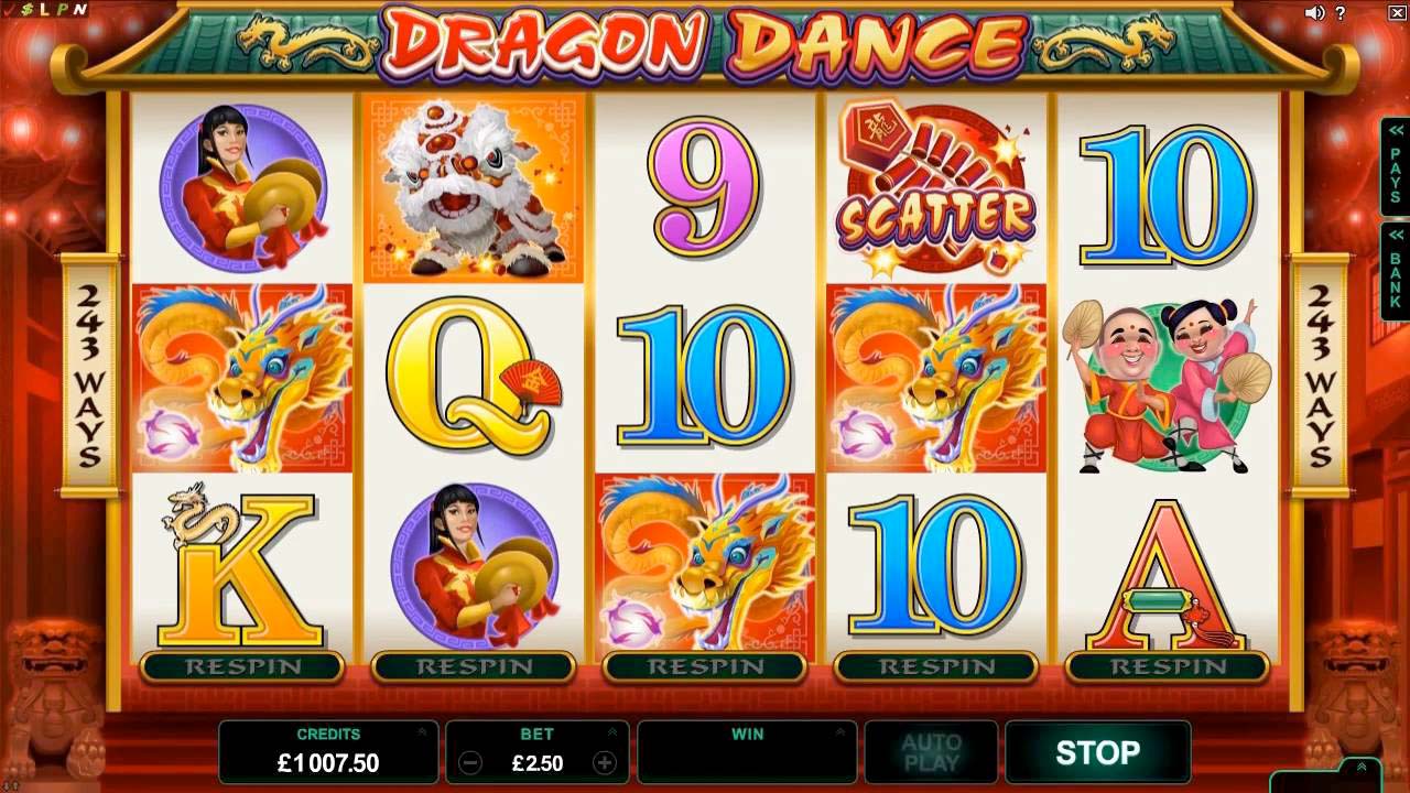 Screenshot of the Dragon Dance slot by Microgaming