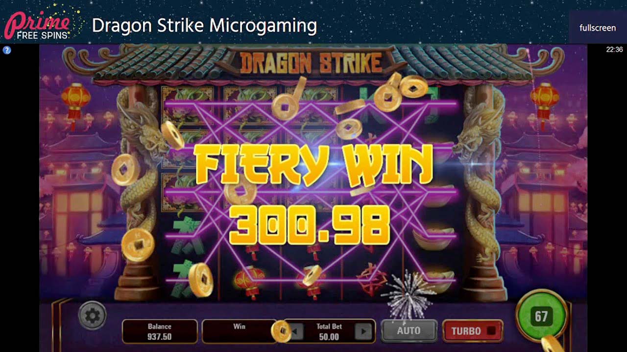 Screenshot of the Dragon Strike slot by Microgaming