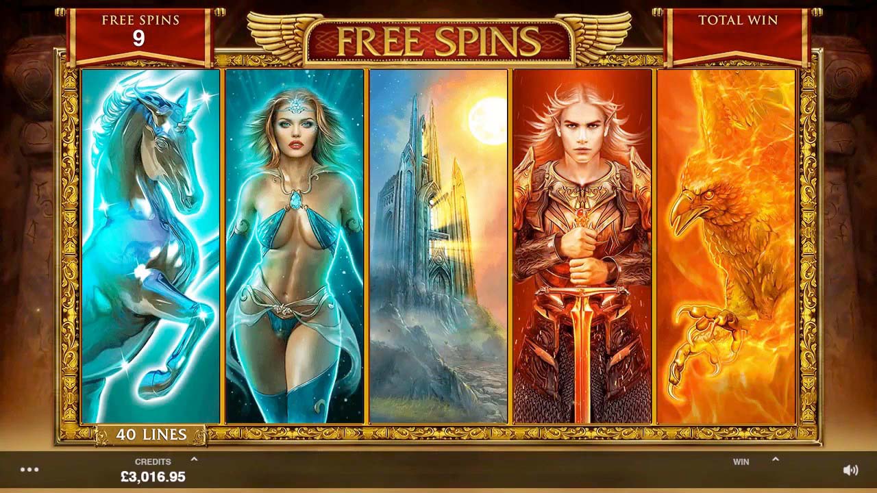 Screenshot of the Forbidden Throne slot by Microgaming