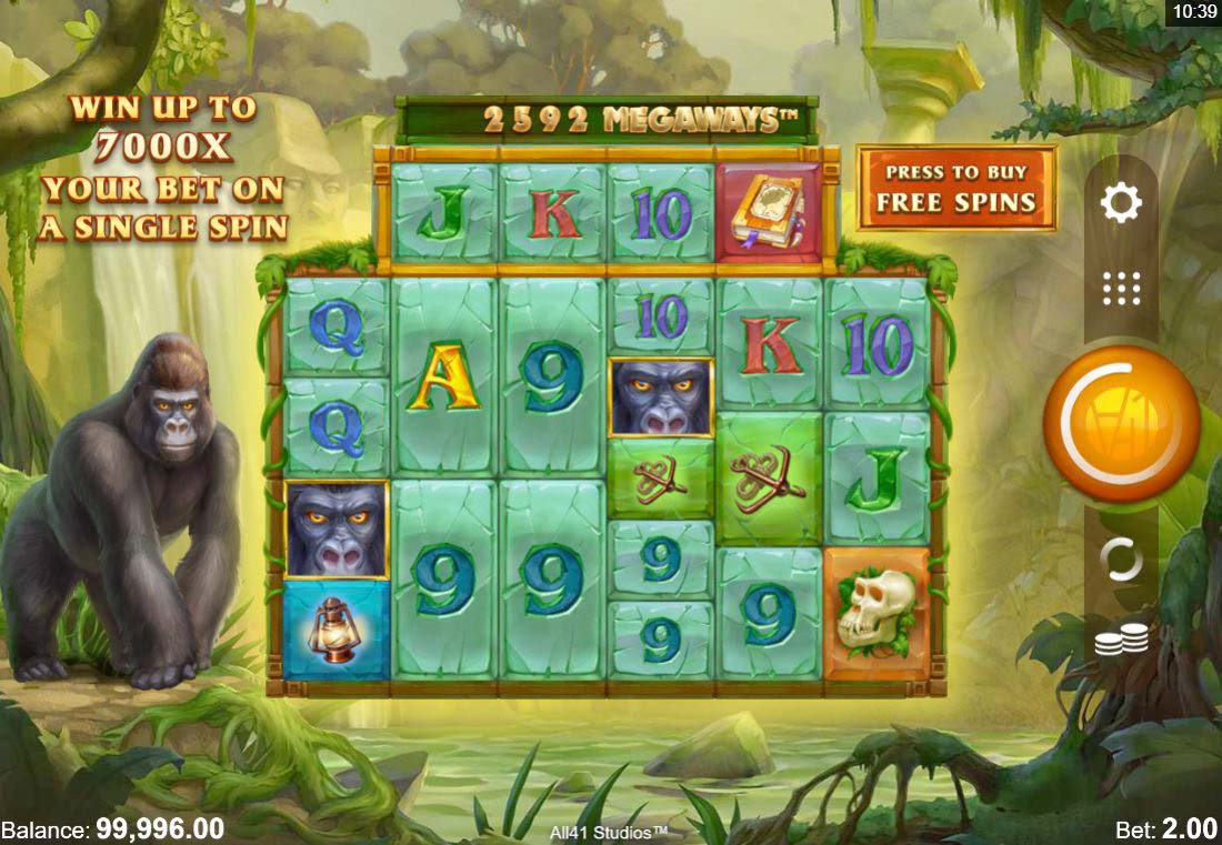 Screenshot of the Forgotten Island Megaways slot by Microgaming