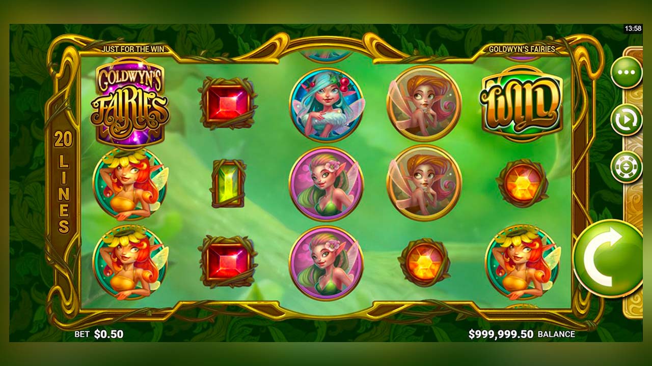 Screenshot of the Goldwyn's Fairies slot by Microgaming